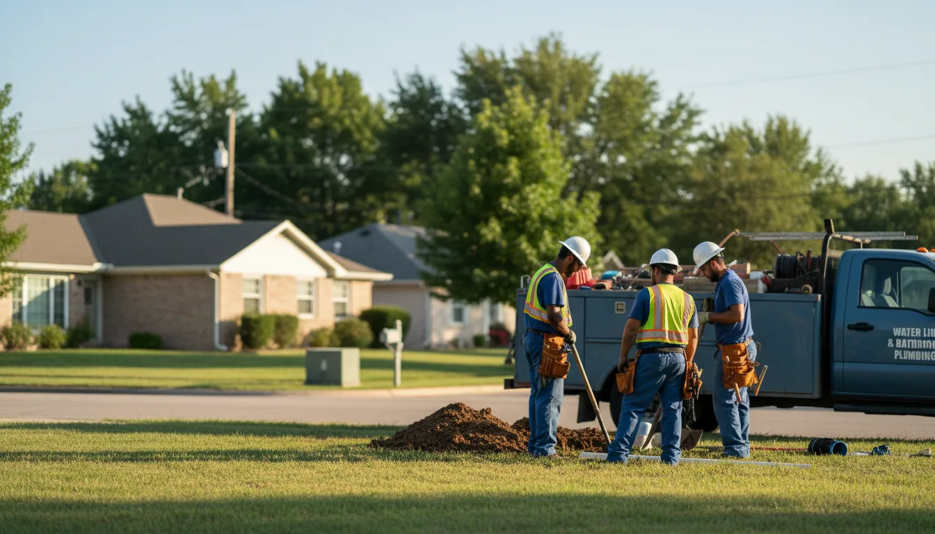Residential water line and bathroom plumbing service in Oakland, OR